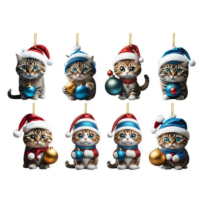 Cat Christmas Tree Ornaments