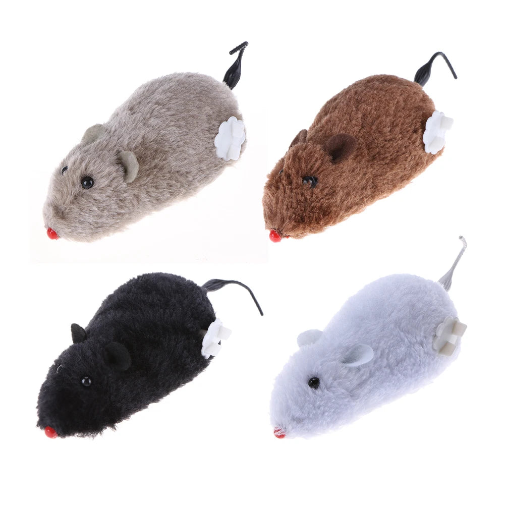 Plush Spring Mouse Interactive Cat Toy