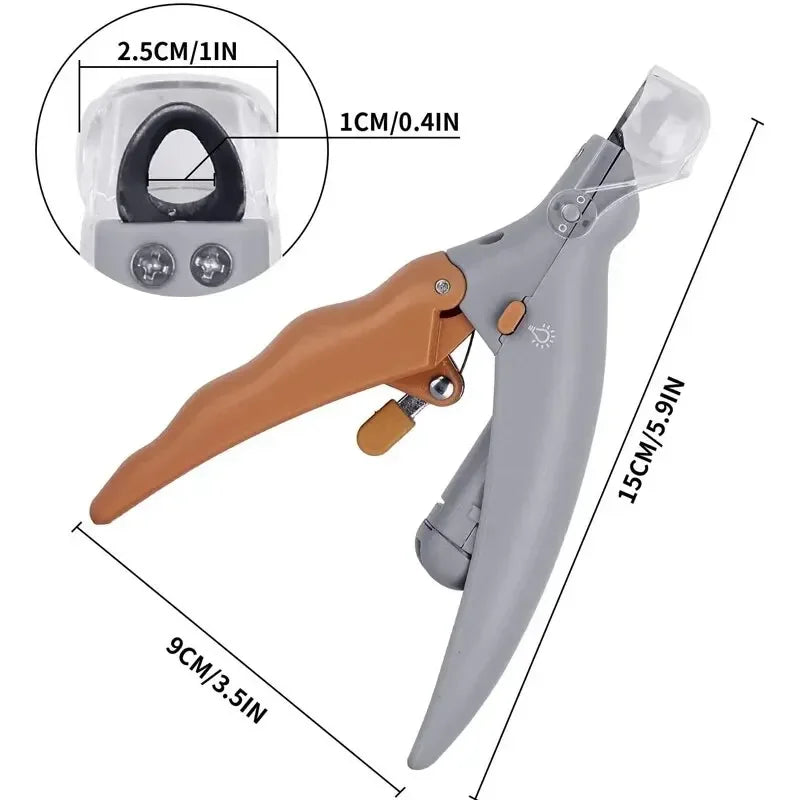 Multifunction Pet Nail Trimmer with LED Light
