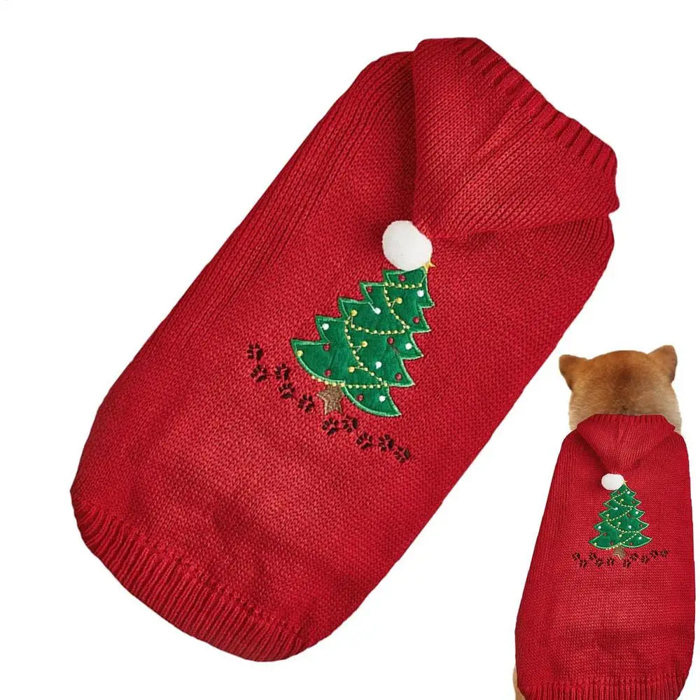 Puppy Christmas Sweater For Small to Medium Dogs