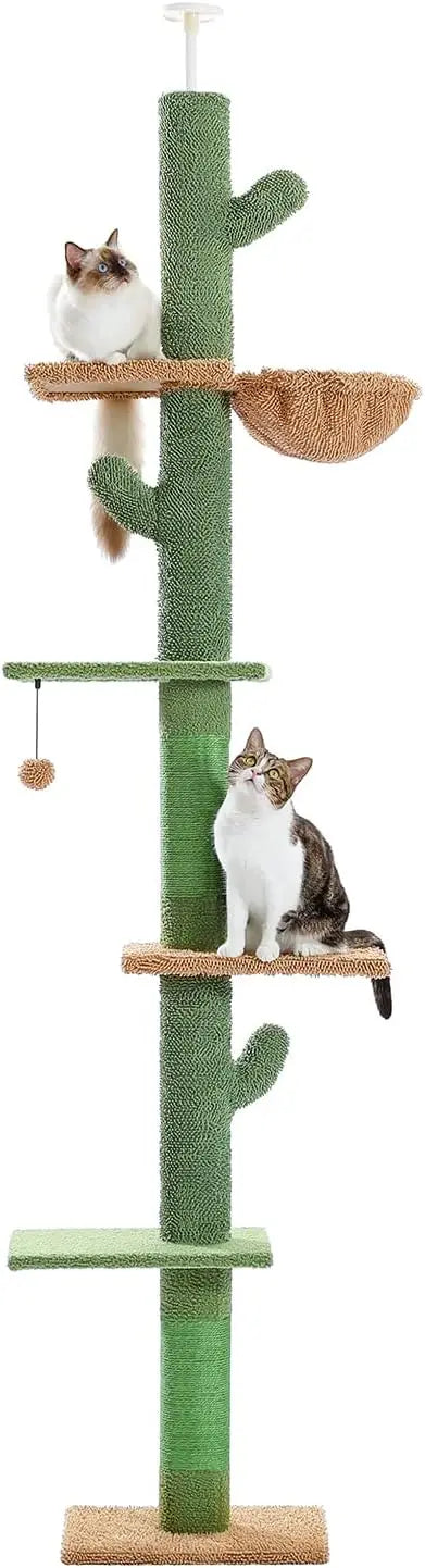 Floor to Ceiling Cat Tower with Adjustable Height