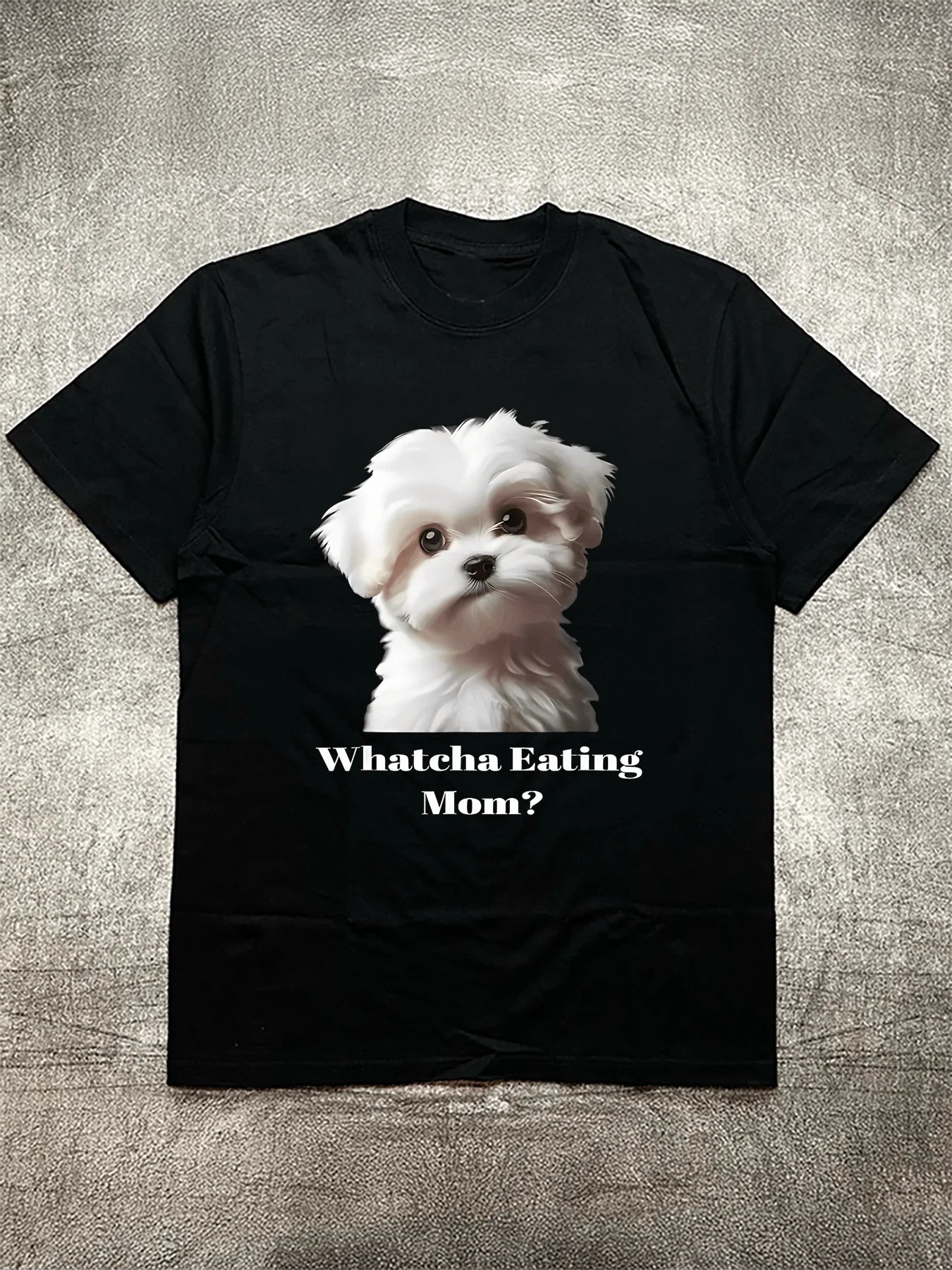 Men's Black Cotton T - Shirt