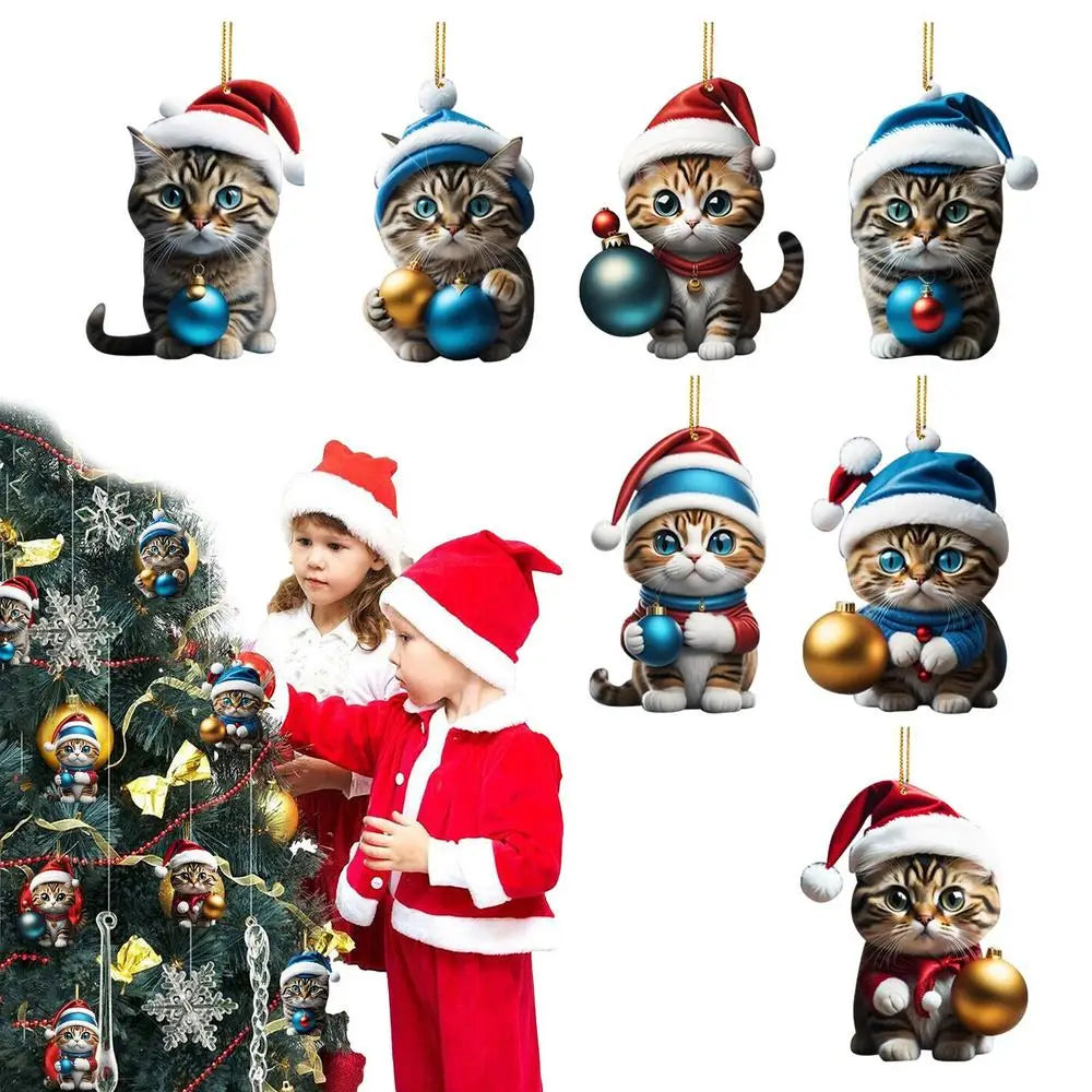 Cat Christmas Tree Ornaments