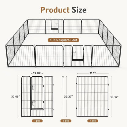 Dog Playpen/Indoor Fence 16 Panel 40" High