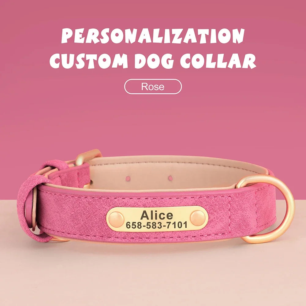 Personalized Leather Dog Collar