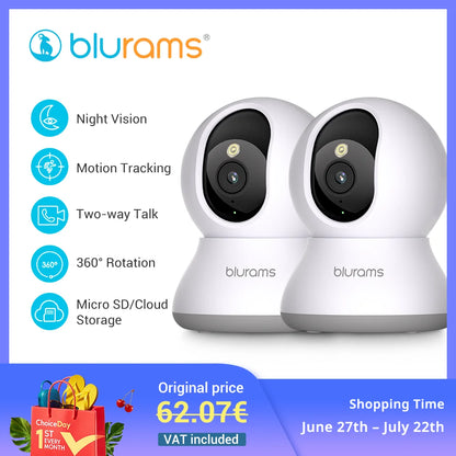 2 Pcs Blurams Indoor Security Camera