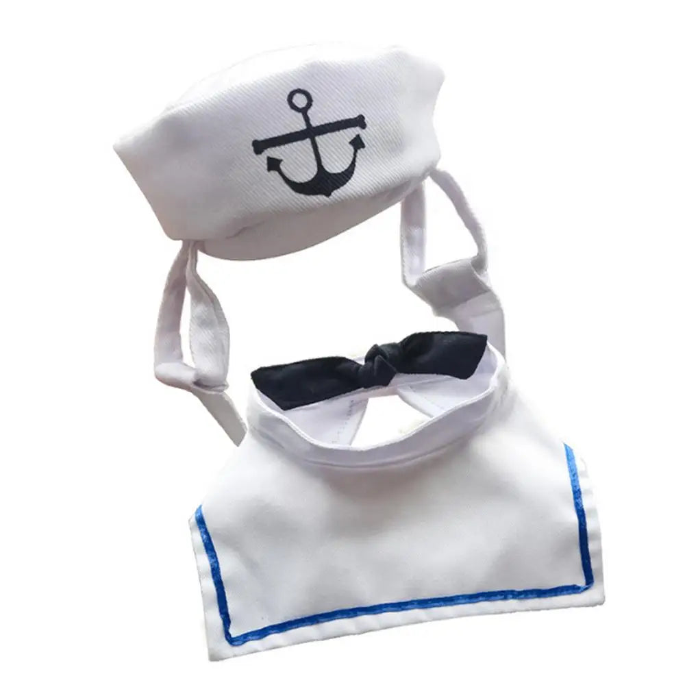 Sailor Style Hat Plus Scarf Halloween costume for Dogs or cats
