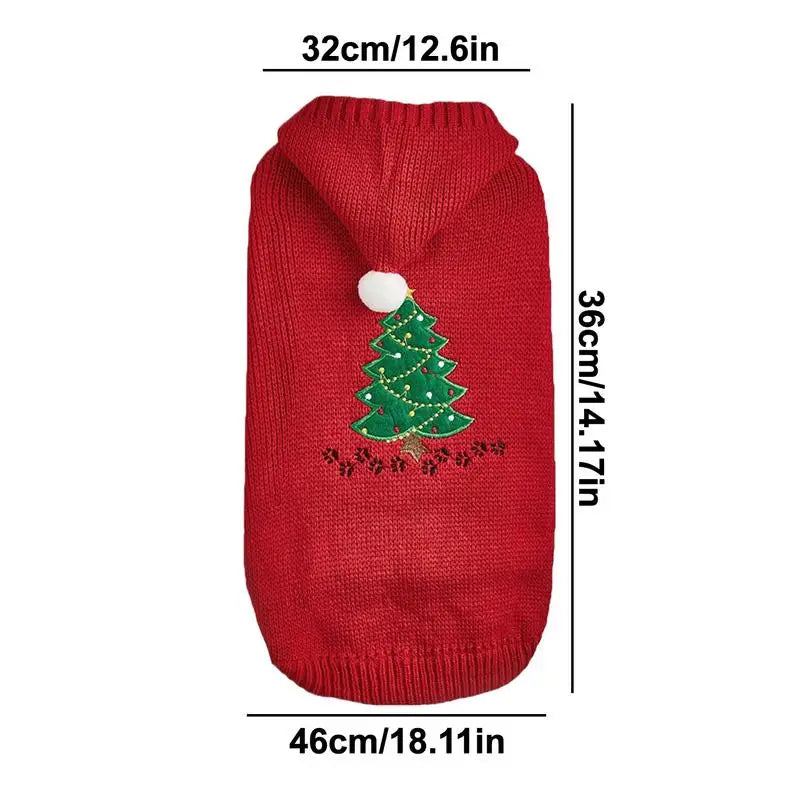 Puppy Christmas Sweater For Small to Medium Dogs