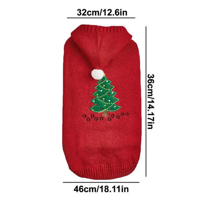 Puppy Christmas Sweater For Small to Medium Dogs