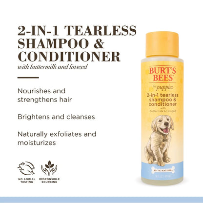 Natural Tearless 2-in-1 Dog Shampoo