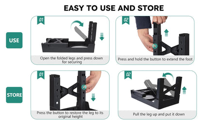 2-in-1 Elevated Foldable Stand w/ Bowls