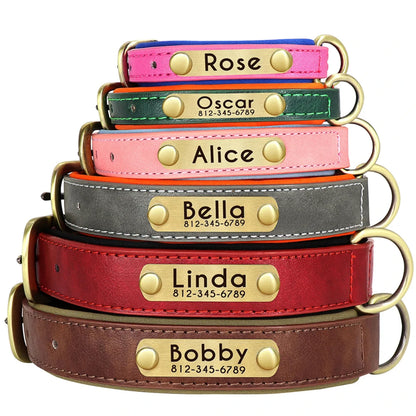 Custom Leather Personalized Dog Collar