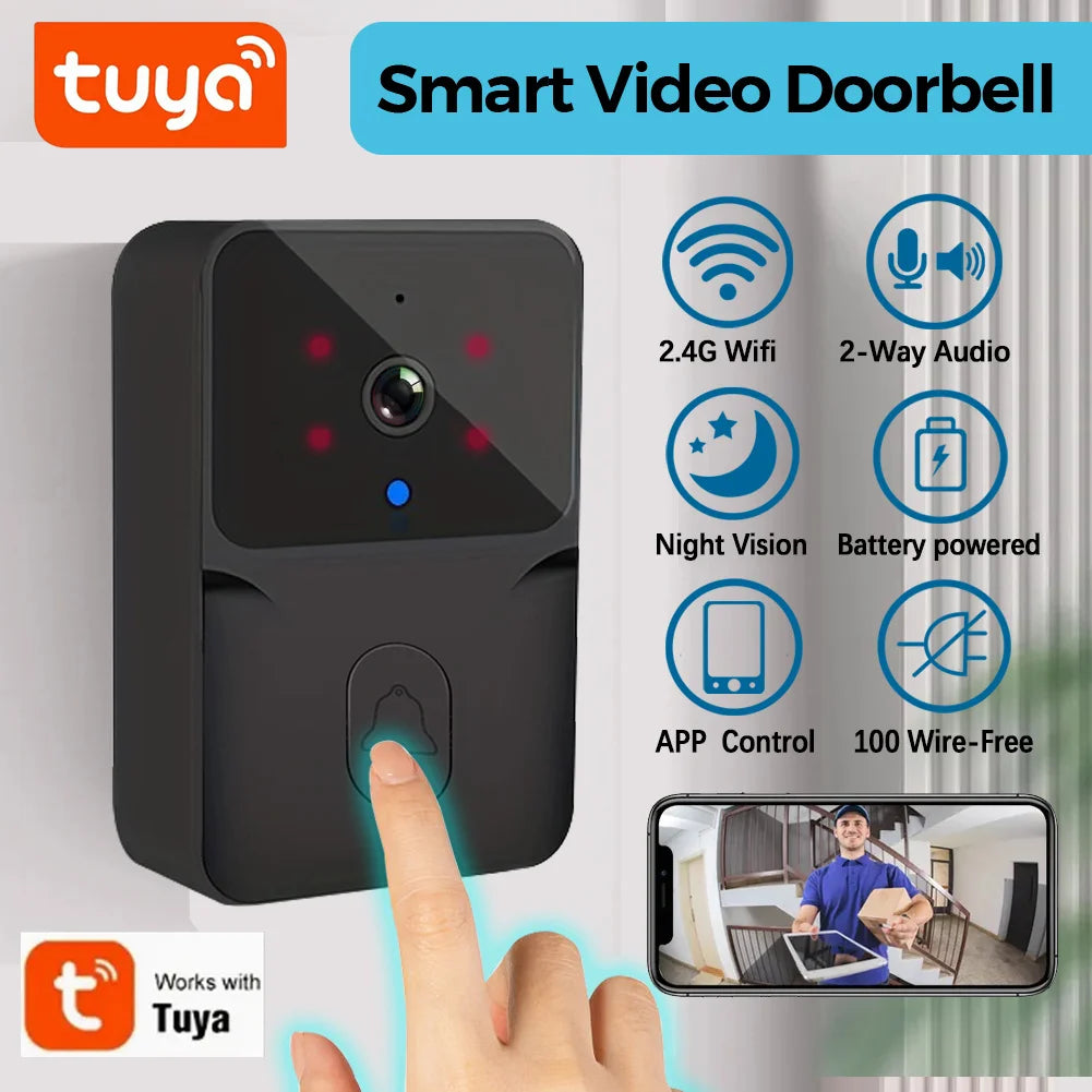 Wireless smart video doorbel