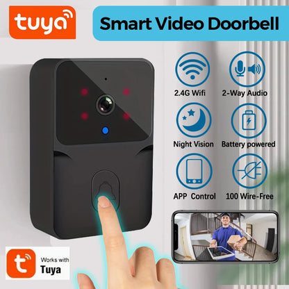 Wireless smart video doorbel