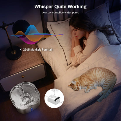 Stainless Steel Ultra Quiet Pet Fountain