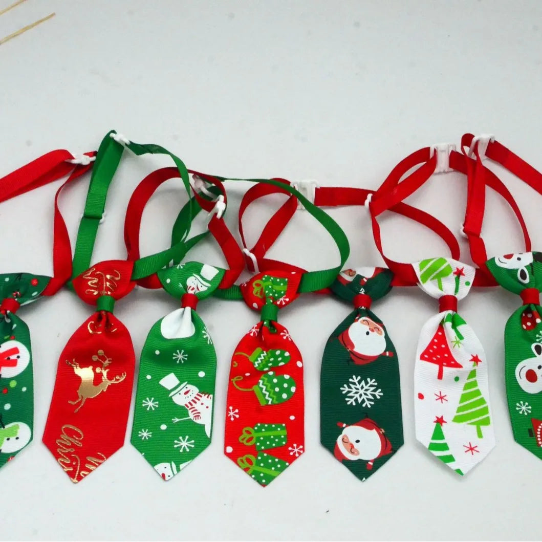 50pcs/lot Christmas Pet Bow Ties