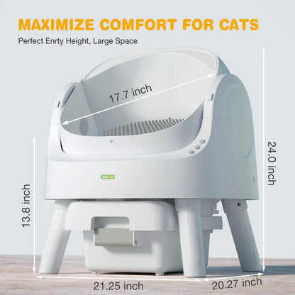 Automatic Self Cleaning Cat Litter Box for Multiple Cats