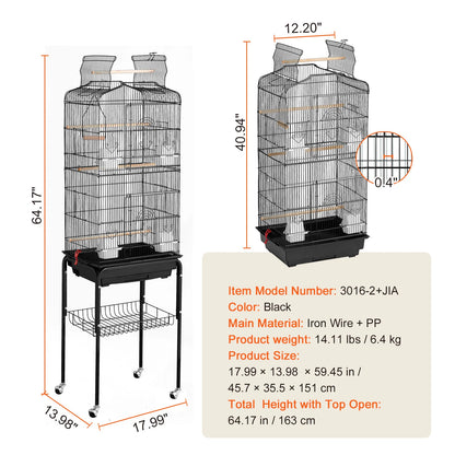 Open Top Large Bird Cage