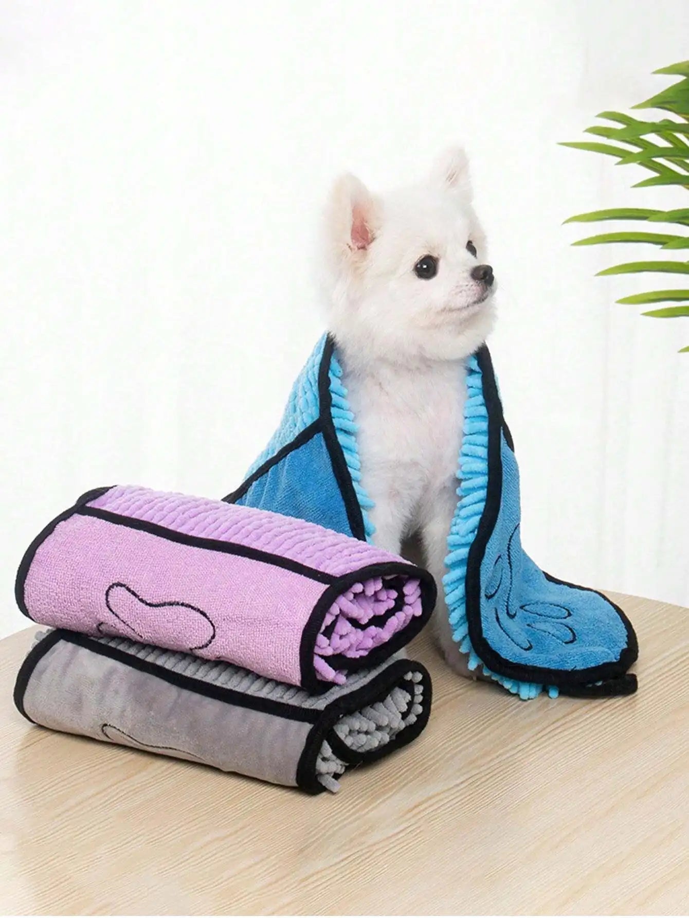1pc Pet Absorbent Bath Towel