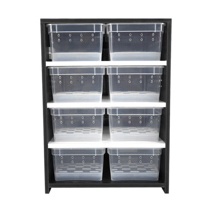 Reptile Breeding or Storage Containers and Cabinet