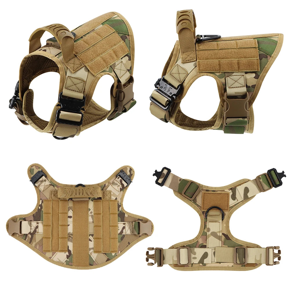 Military Style Large Dog Harness Collar & Accessories