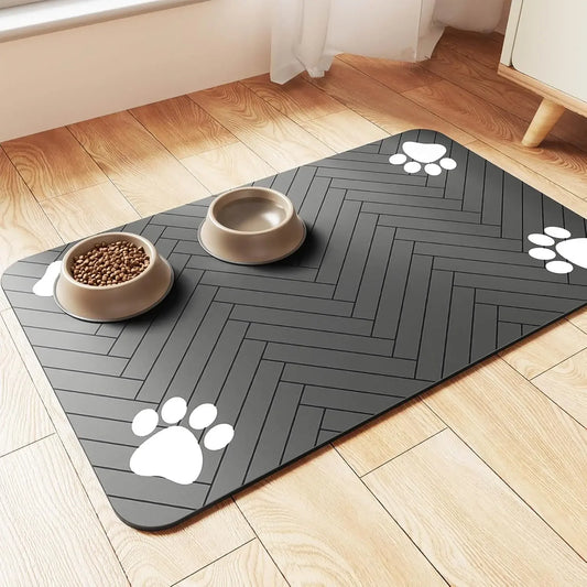 Absorbent Pet Placemat for Food and Water Bowls