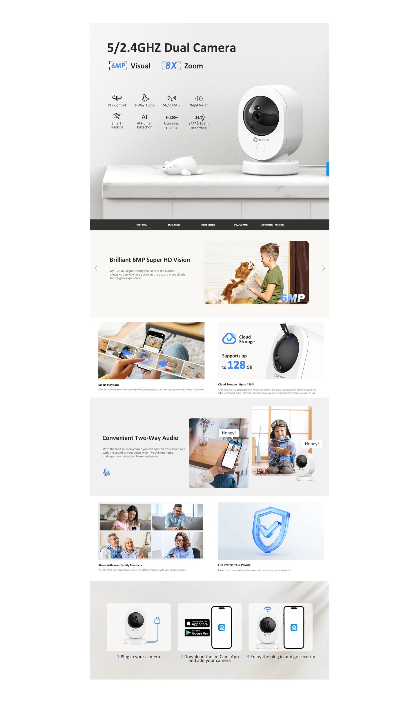 4K UHD Indoor Security Camera