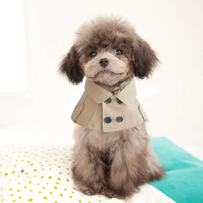 Fashion British Style Dog Cloak Windbreaker for Small to Medium Dogs