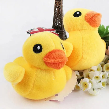 Yellow Duck Plush Squeaker Toy