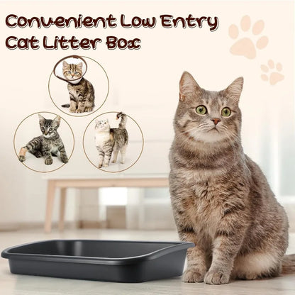 3 Pcs Low Entry Senior Cat Litter Box