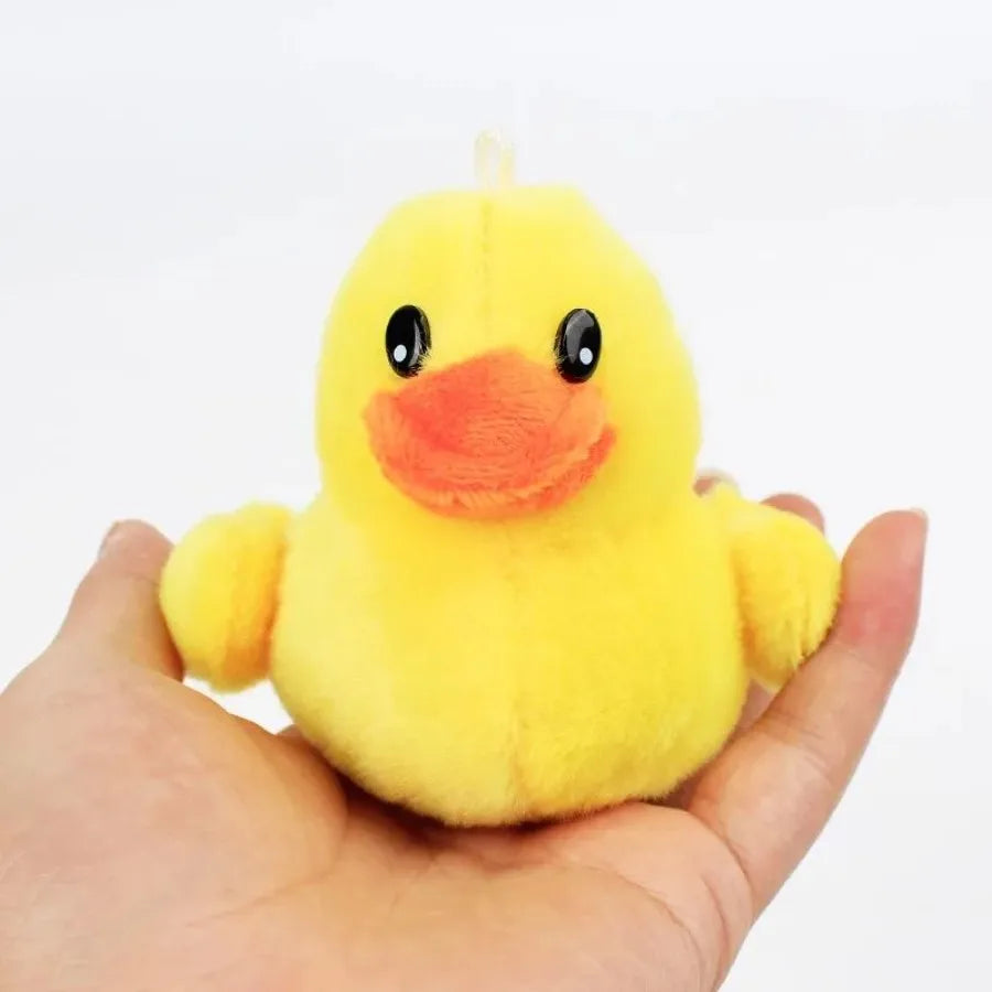 Yellow Duck Plush Squeaker Toy