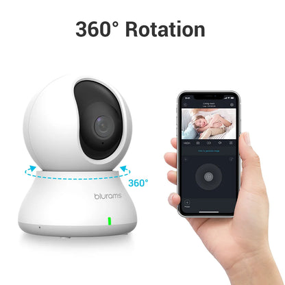 Home Security Camera with Motion Detection and Two-Way Audio