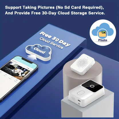 Wireless smart video doorbel