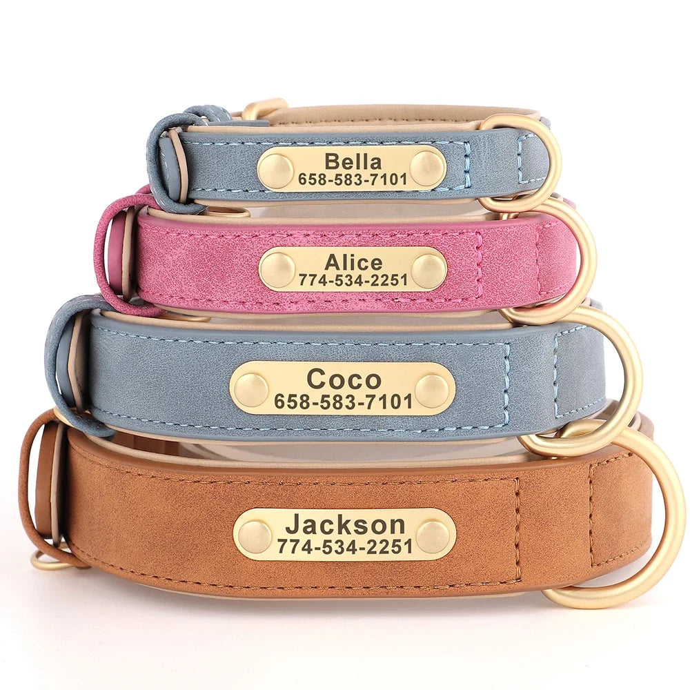 Personalized Leather Dog Collar