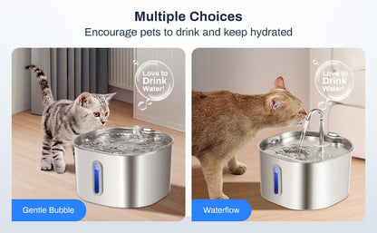 Stainless Steel Ultra Quiet Pet Fountain