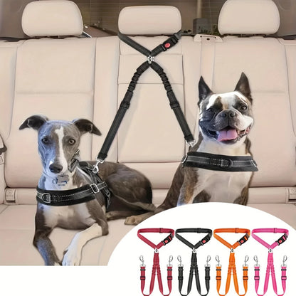 Seatbelt Safety Harness For 2 Pets