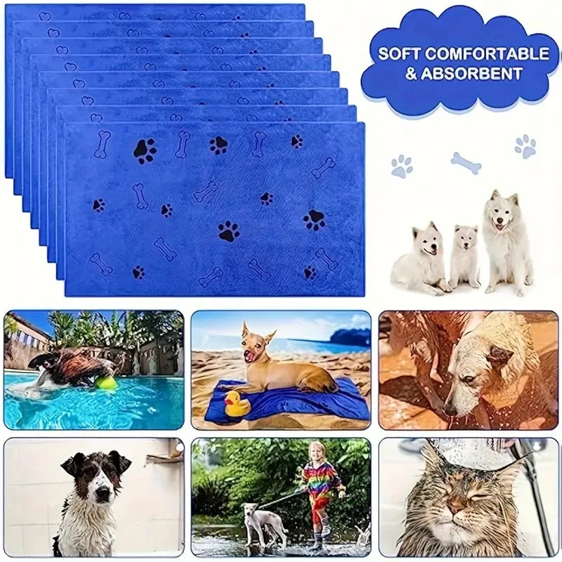 Soft Microfiber Dog Bath & Grooming Towels