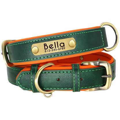 Custom Leather Personalized Dog Collar